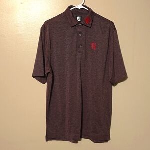 FootJoy Golf Polo Shirt Red Gray Mens‎ Size Medium